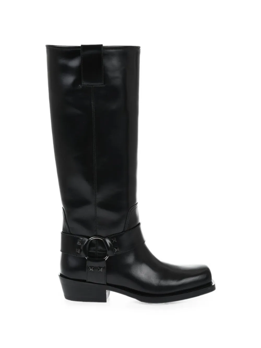 Valentino Garavani Rockstud harness boots Zwart