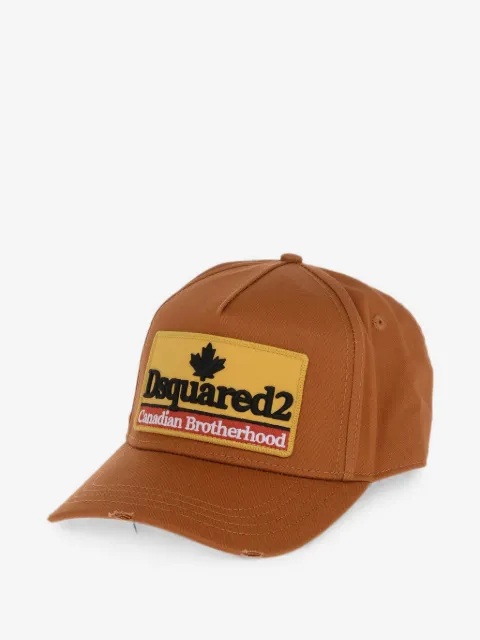 DSQUARED2 embroidered-patch distressed baseball cap