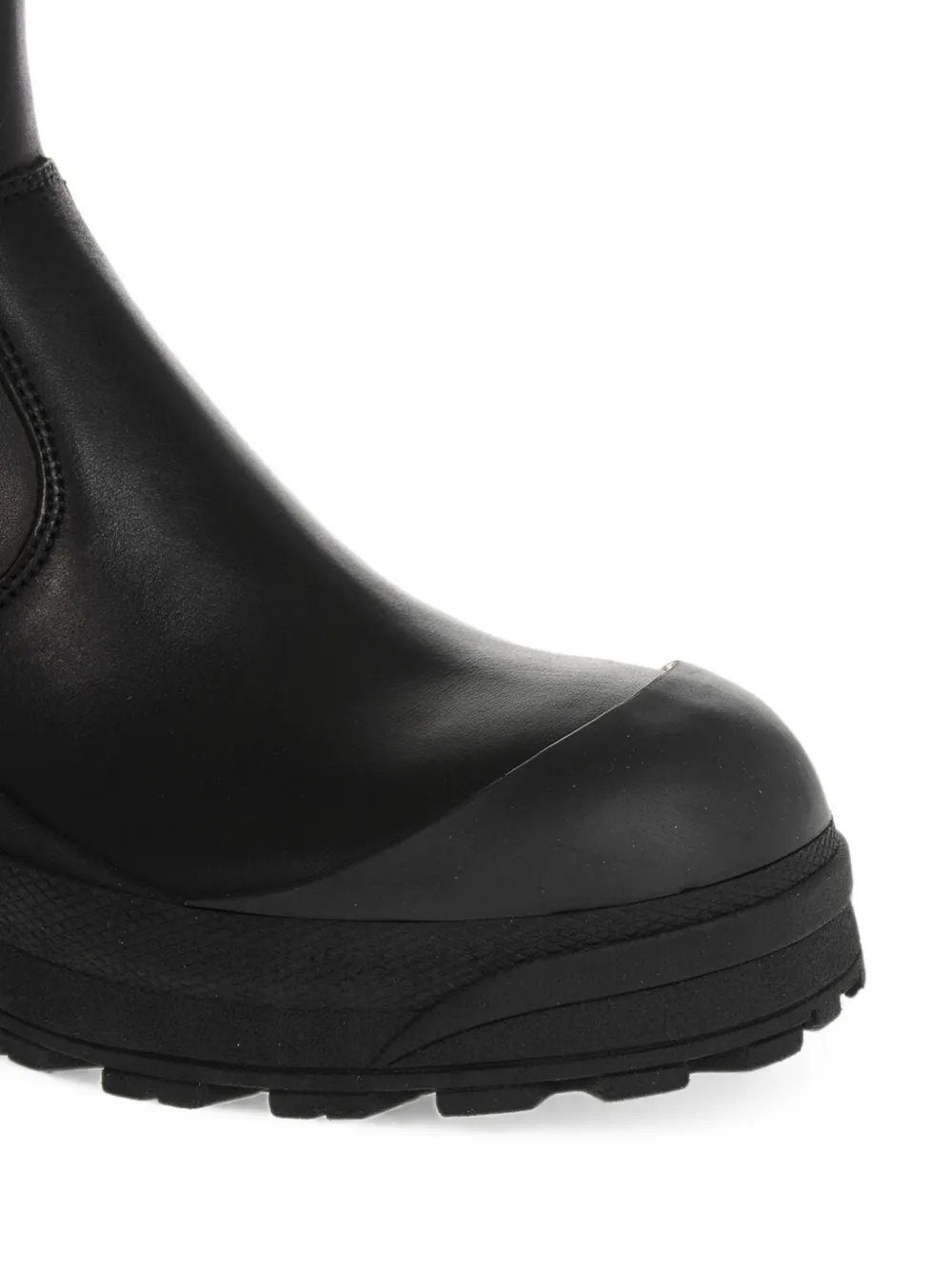 DSQUARED2 lug-sole leather ankle boots Zwart