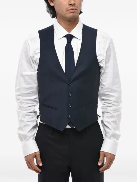 Corneliani chaleco de lana virgen en jacquard
