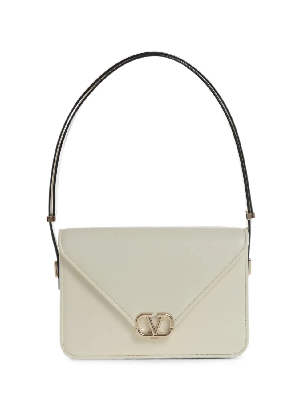 Valentino Garavani VLogo Signature leather shoulder bag - Nude