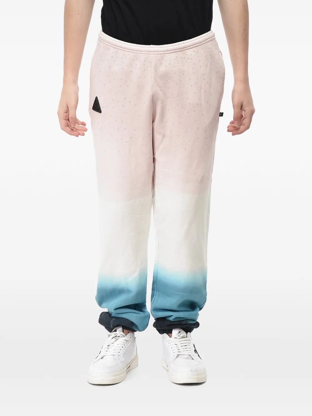 Off-White rhinestone-embellished degradé track pants - Rosa
