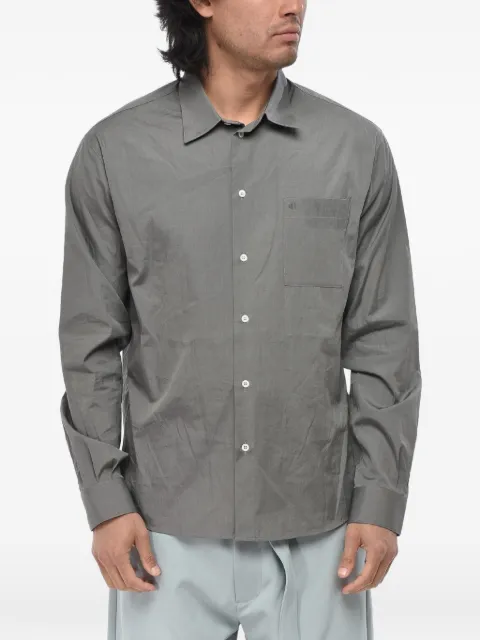 Off-White embroidered-logo poplin shirt