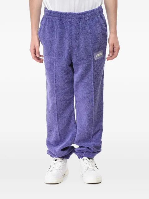 Off-White logo-patch terry-cloth track pants