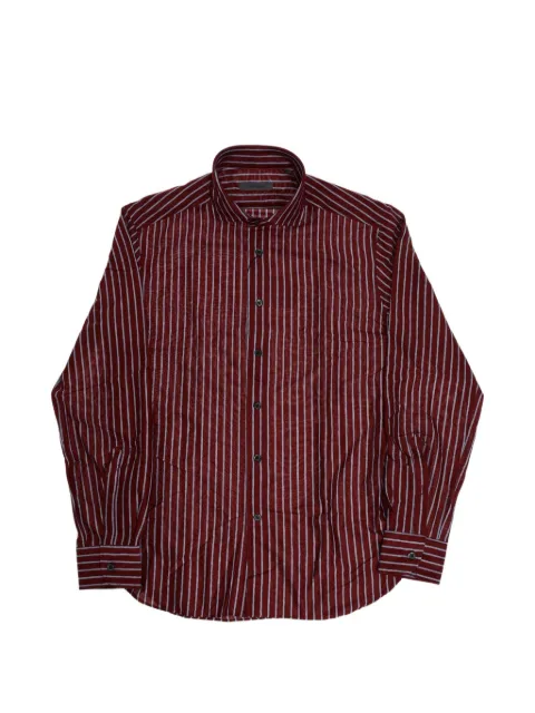 Corneliani striped French-collar shirt