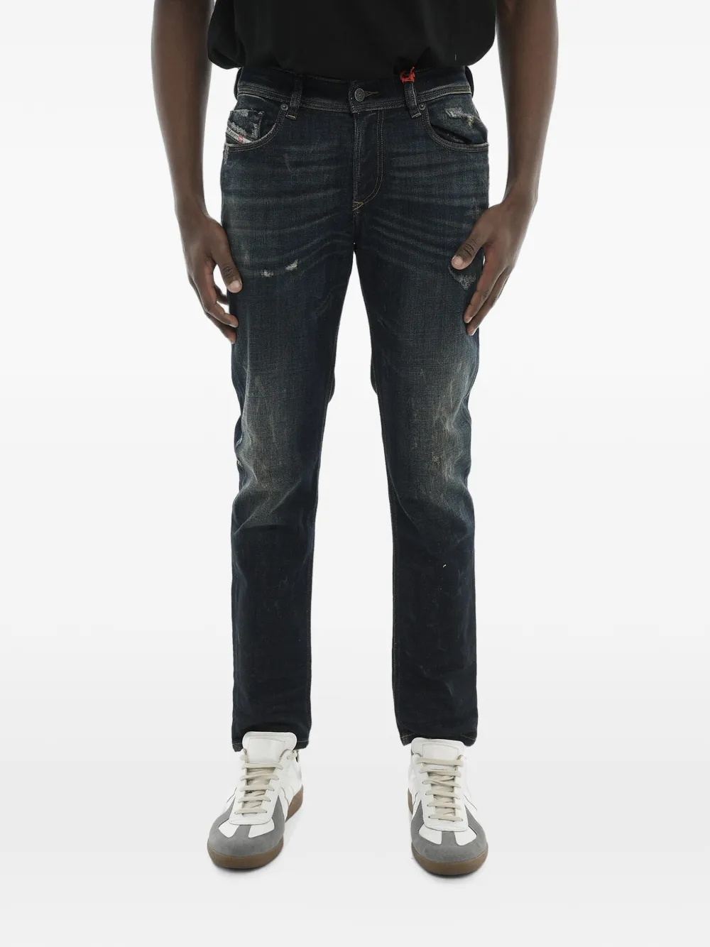 Diesel 1979 Sleenker whiskered jeans - Blau