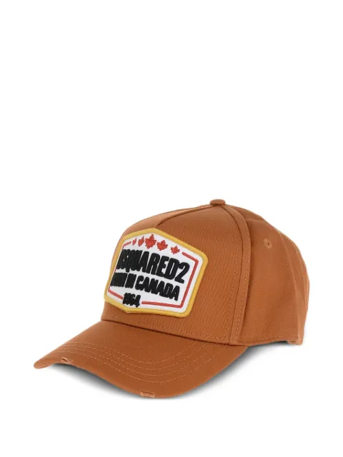 DSQUARED2 embroidered-patch distressed baseball cap