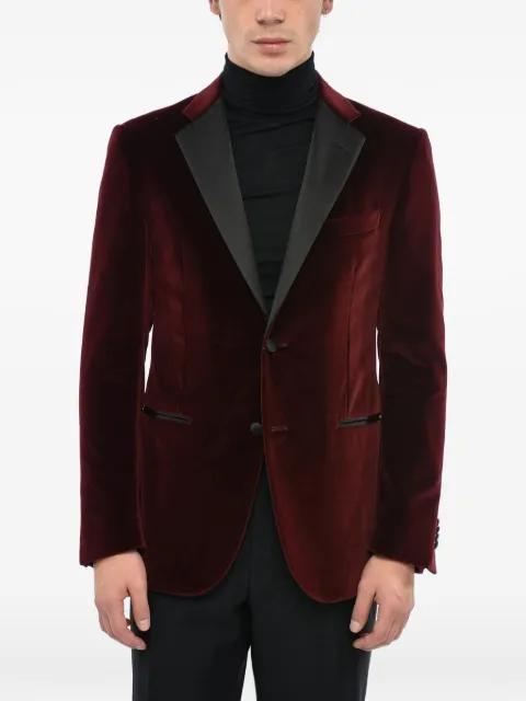 Corneliani velour single-breasted blazer