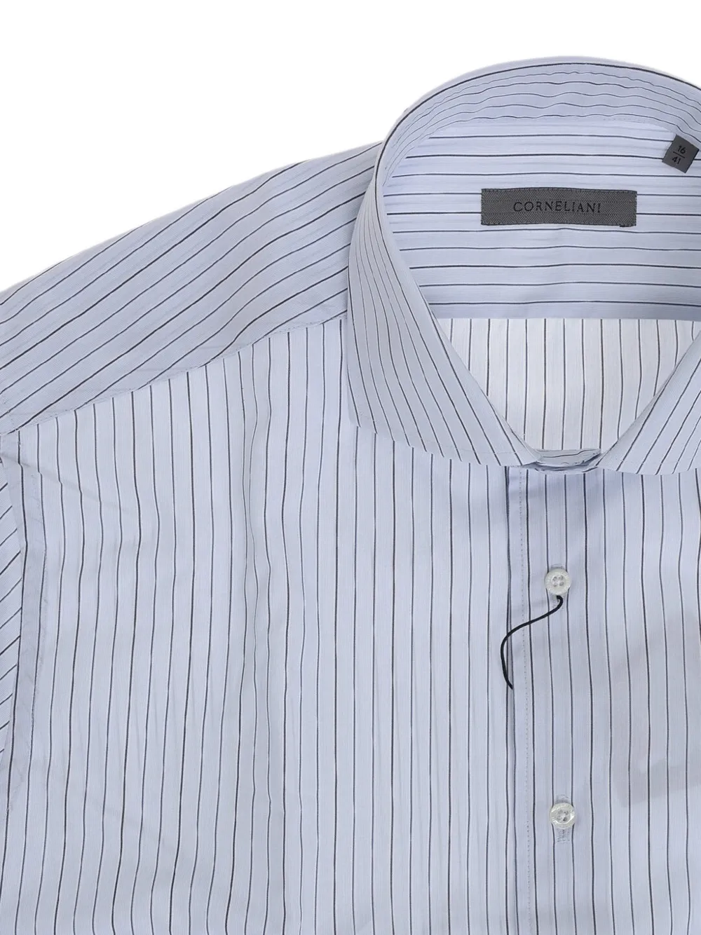 Corneliani striped long-sleeve shirt Blauw