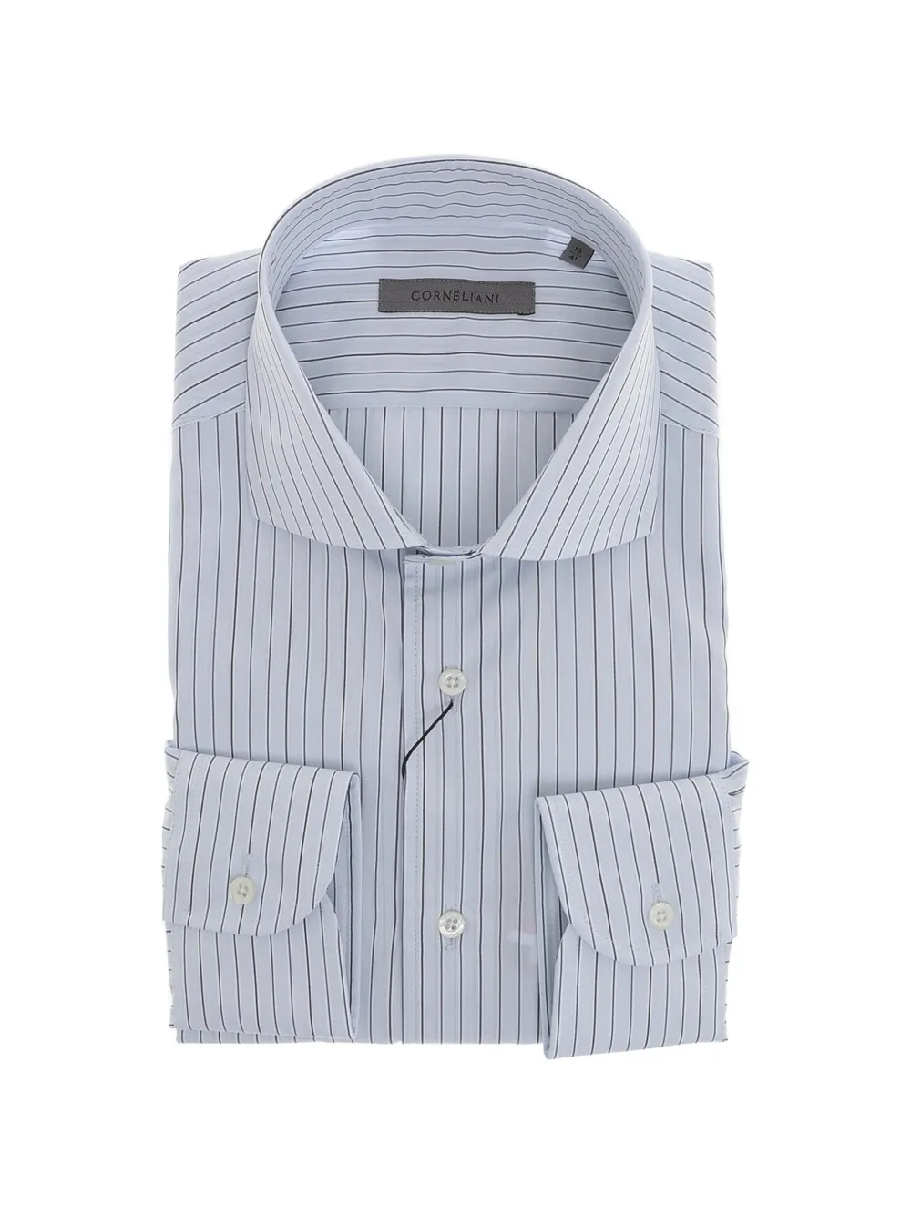 Corneliani striped long-sleeve shirt Blauw