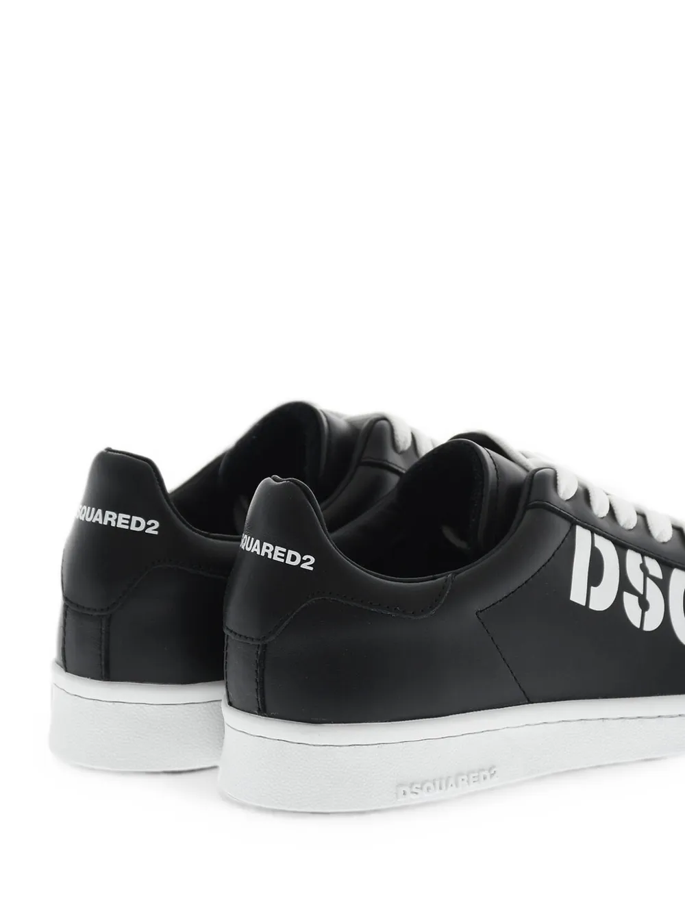 DSQUARED2 Boxer sneakers met logoprint Zwart