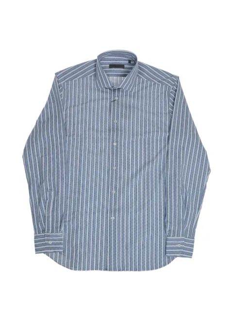 Corneliani striped long-sleeve shirt