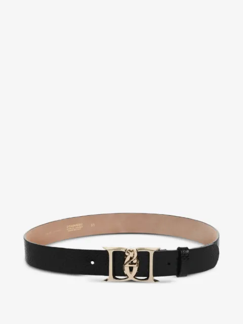 DSQUARED2 cinturón con hebilla y efecto de piel de serpiente