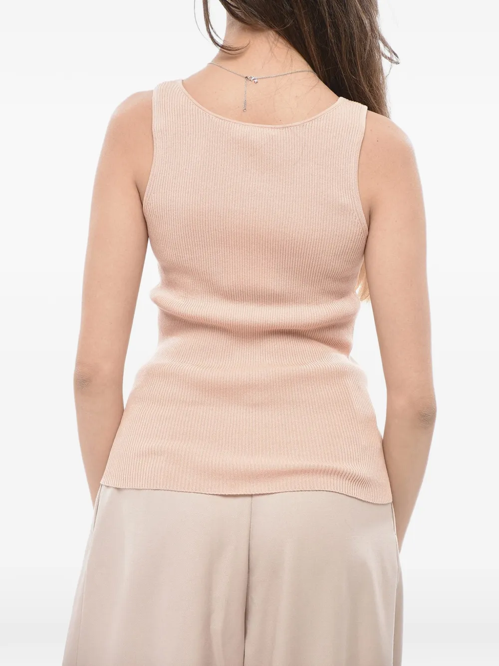 ASPESI ribbed-knit tank top Beige