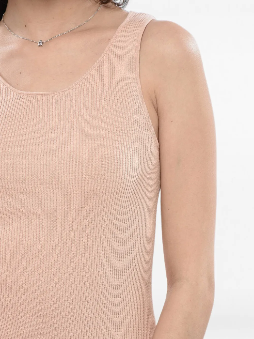 ASPESI ribbed-knit tank top Beige