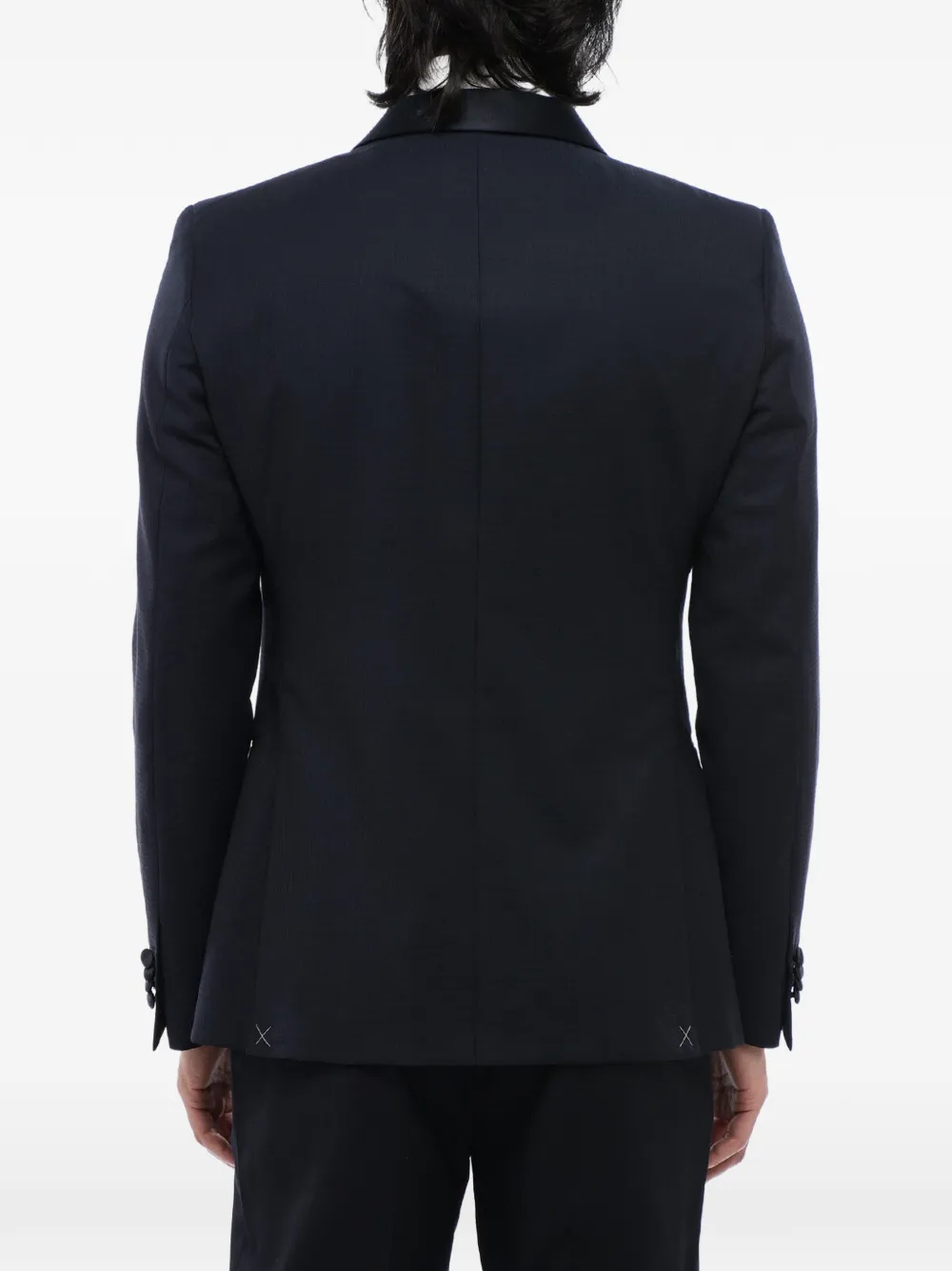 Corneliani shawl-collar single-breasted jacket Blauw