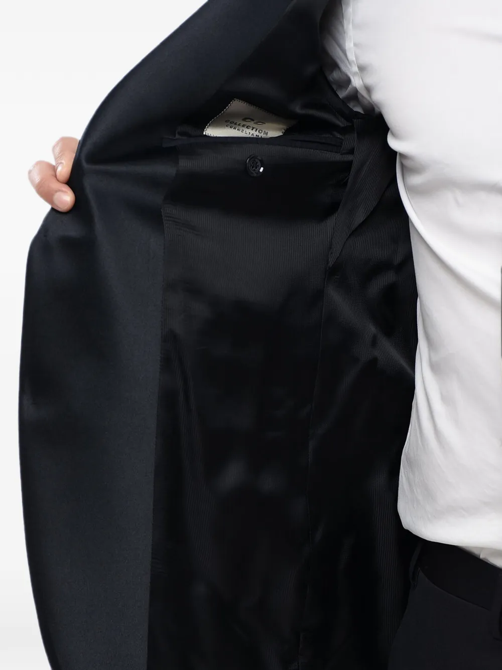 Corneliani shawl-collar single-breasted jacket Blauw