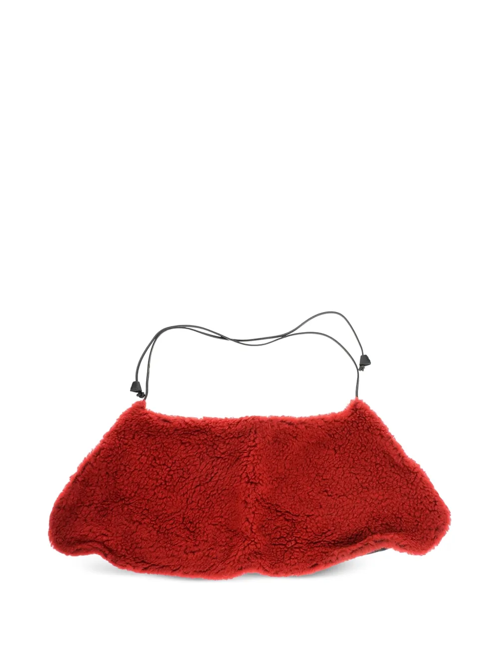 DSQUARED2 faux-fur drawstring scarf - Rot