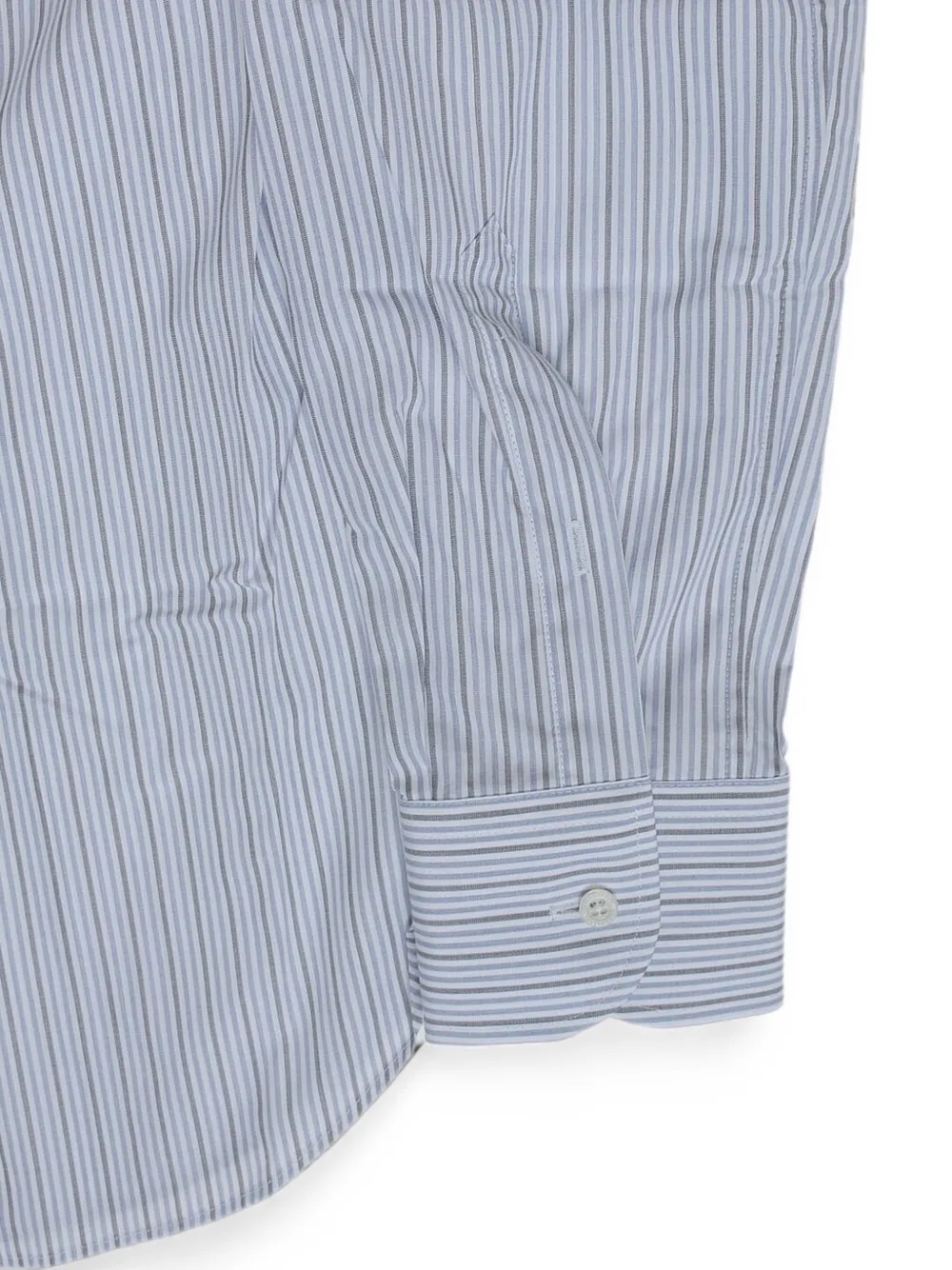 Corneliani French-collar striped shirt Blauw