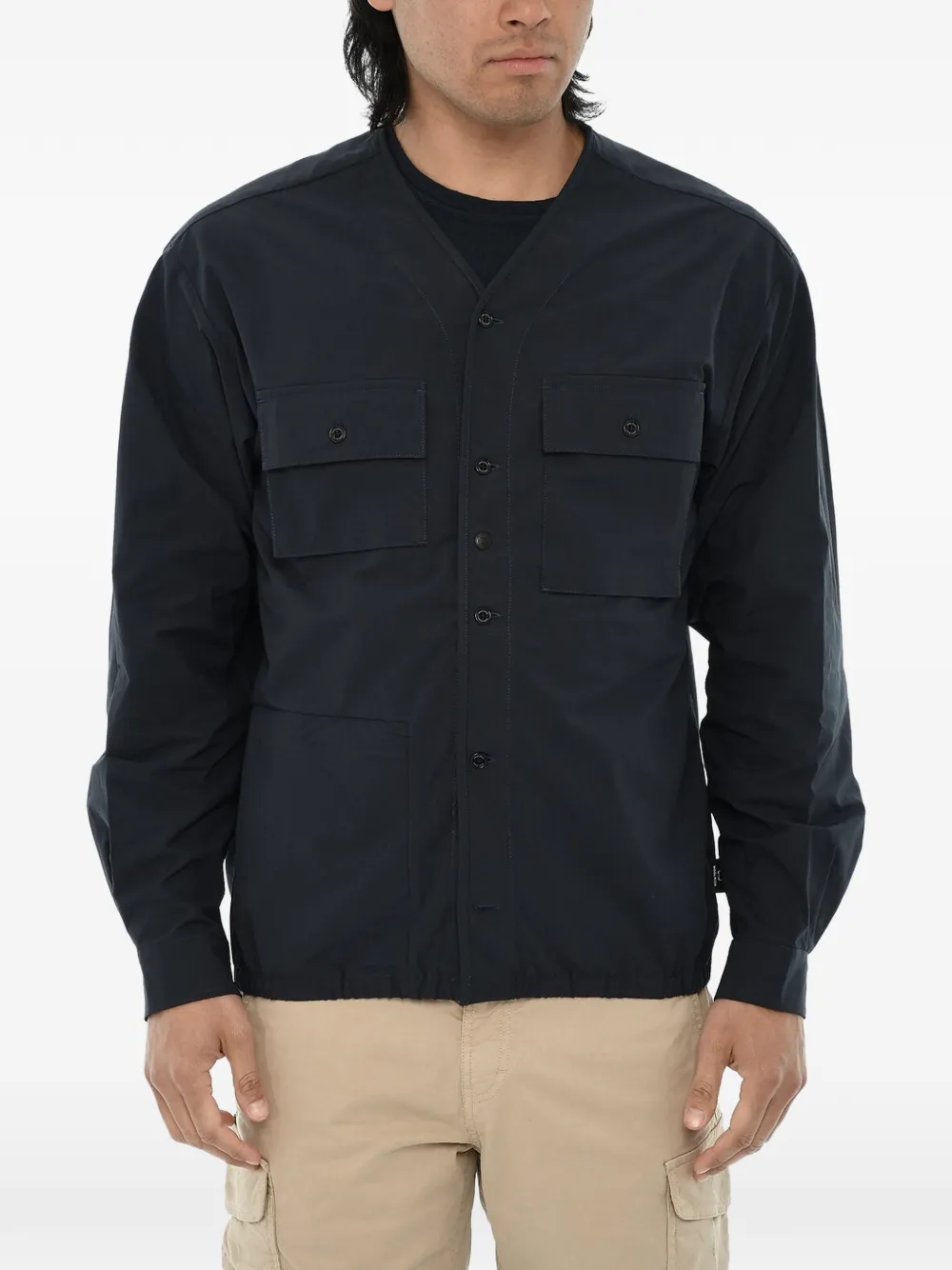 Woolrich V-neck button-up jacket - Blau