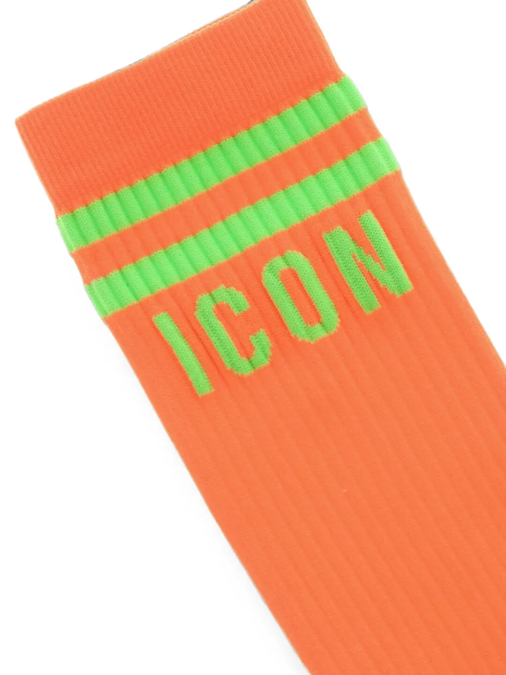DSQUARED2 Icon geribbelde sokken Oranje