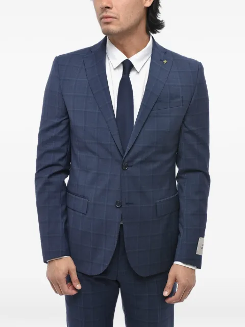 Corneliani single-breasted check-pattern suit