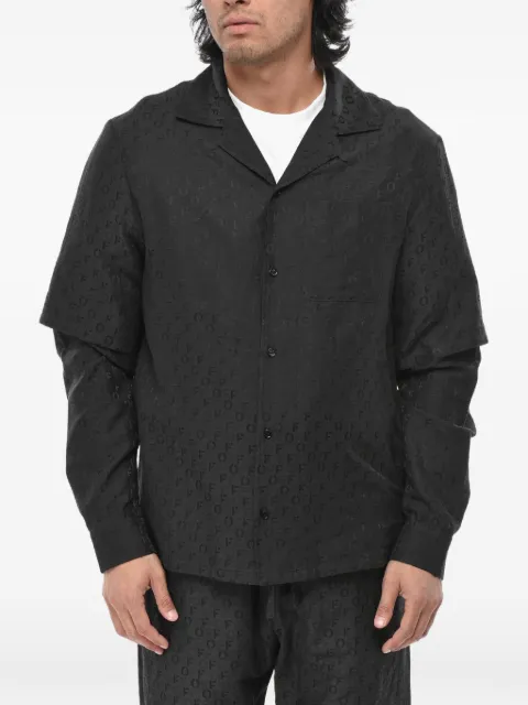 Off-White jacquard-logo double-layer shirt