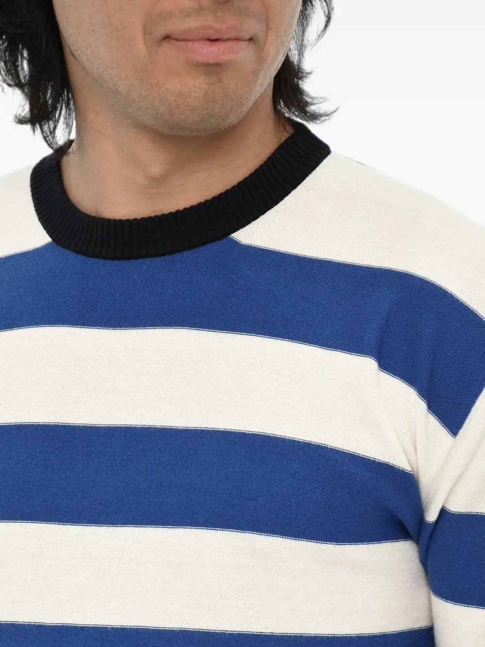 Woolrich striped crew-neck sweater Blauw