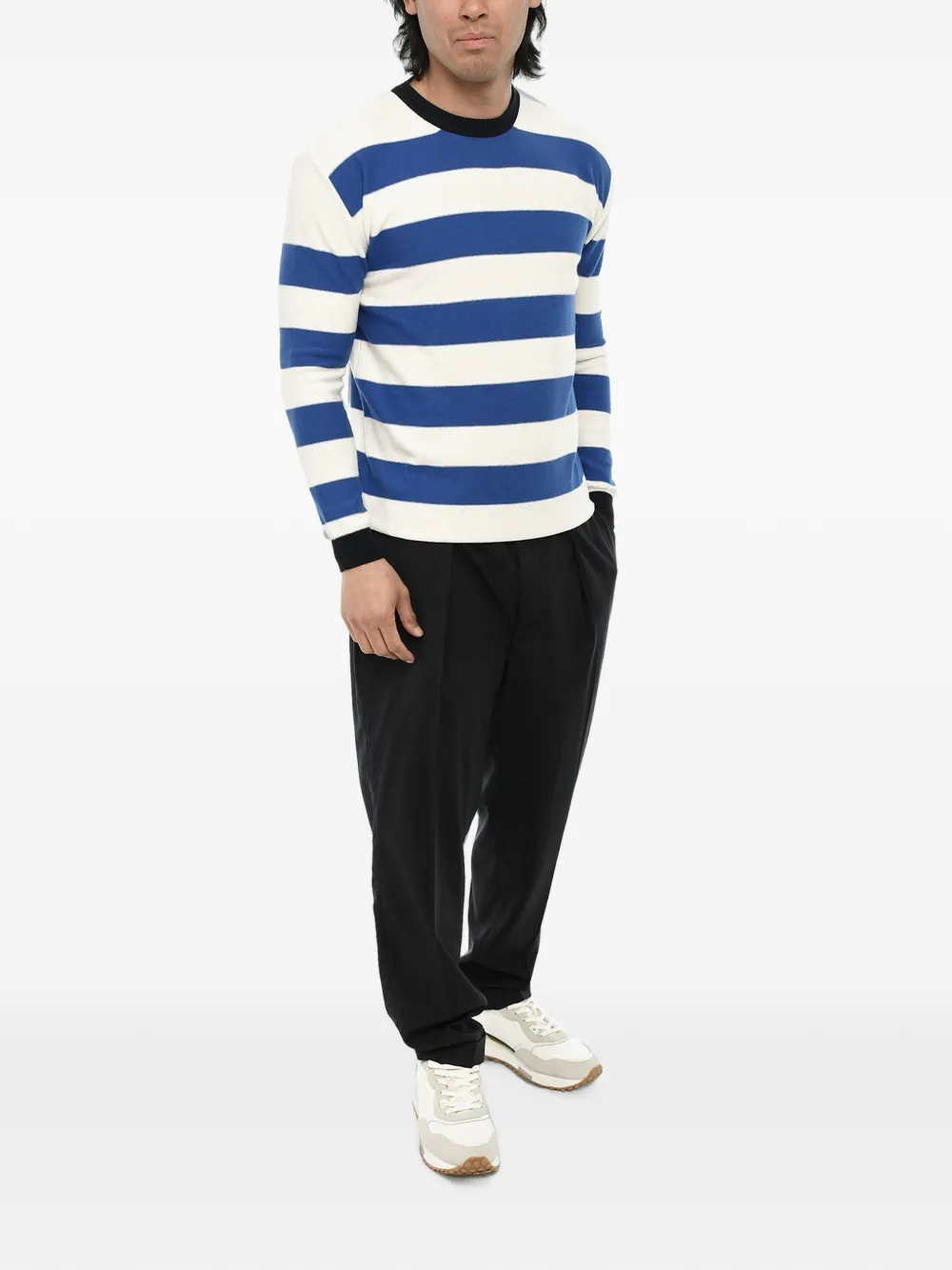 Woolrich striped crew-neck sweater Blauw