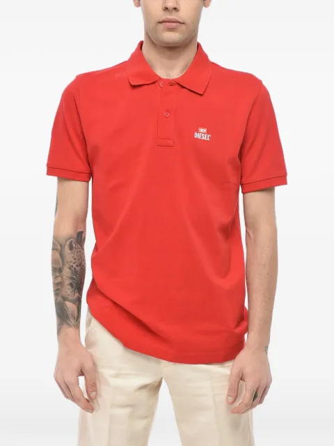 Diesel logo-print piqué polo shirt