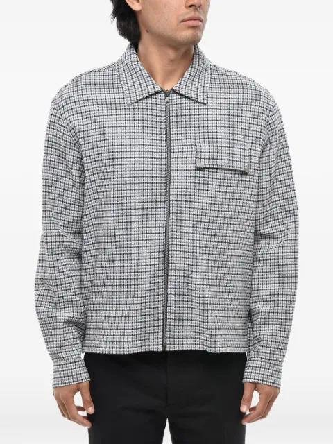 Palm Angels checked zip-up overshirt