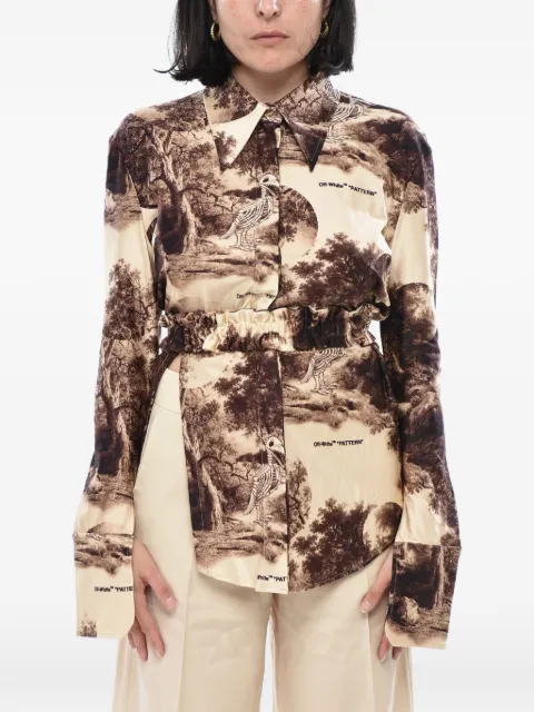 Off-White curtain pattern-print shirt