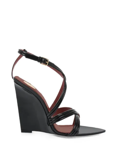 Saint Laurent patent-leather wedge sandals