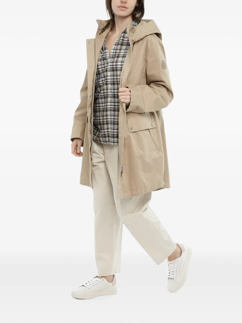 Woolrich Hooded-drawstring Parka In Neutral