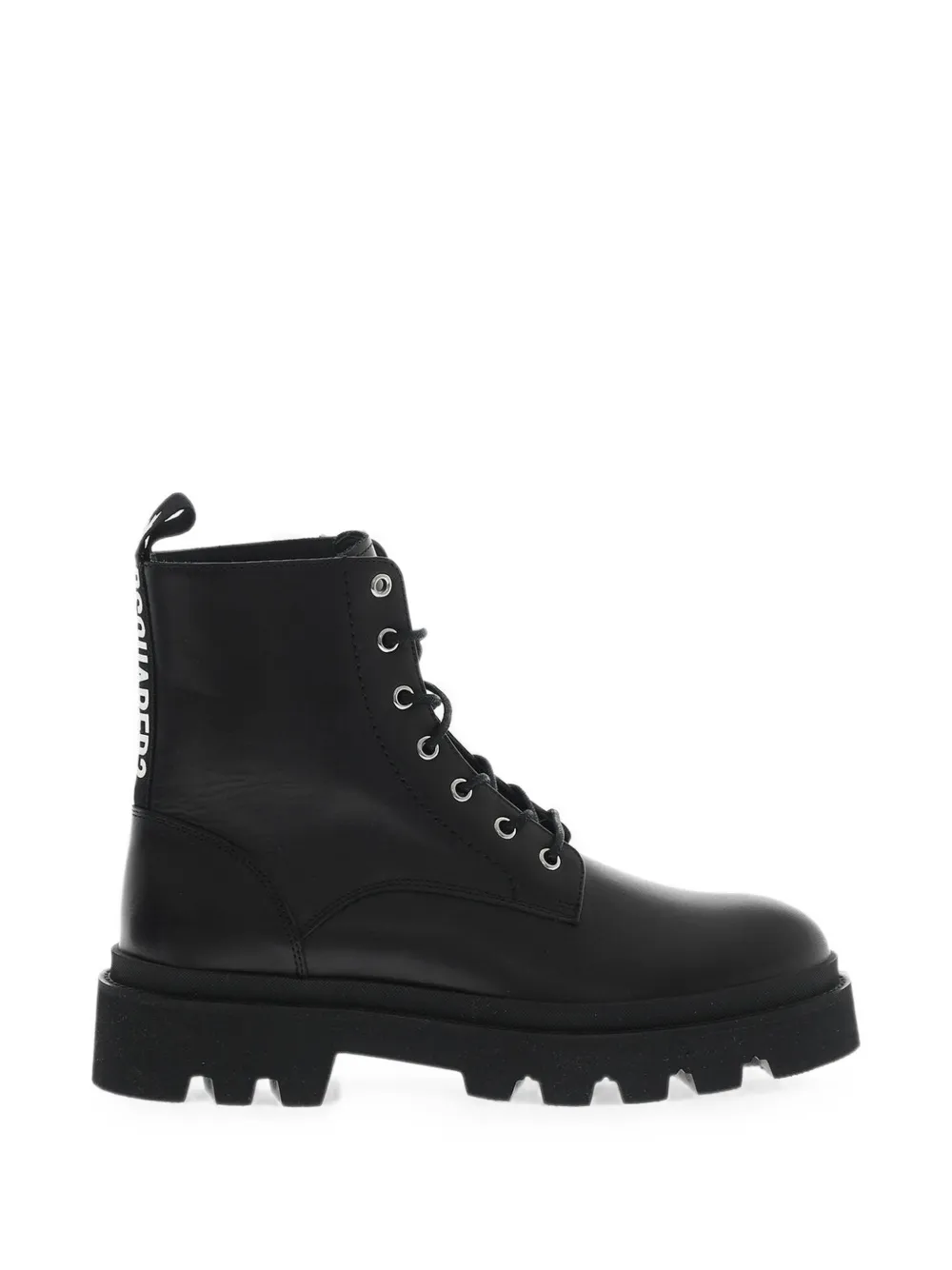 DSQUARED2 logo-tape lace-up boots Zwart