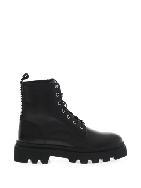 DSQUARED2 logo-tape lace-up boots