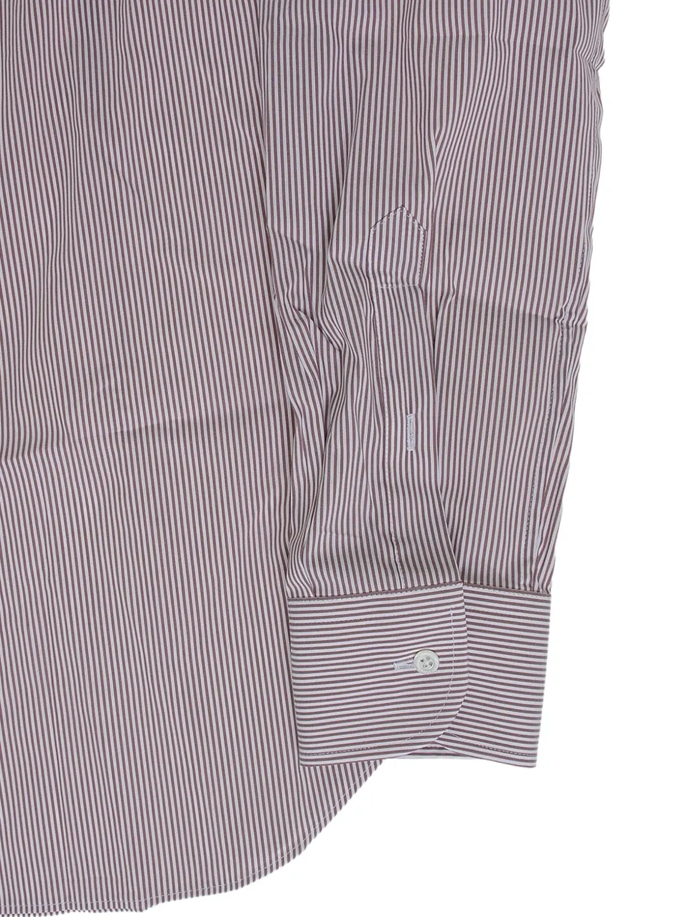 Corneliani striped French-collar shirt Wit