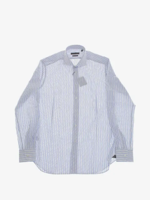 Corneliani camisa a rayas sin arrugas