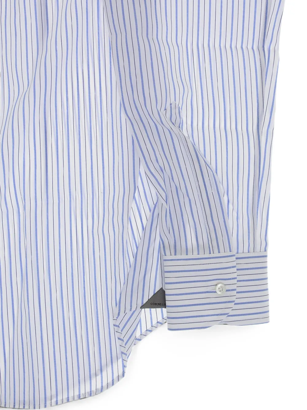 Corneliani striped wrinkle-free shirt Wit