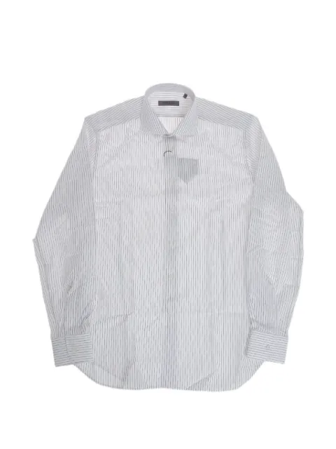 Corneliani striped French-collar shirt