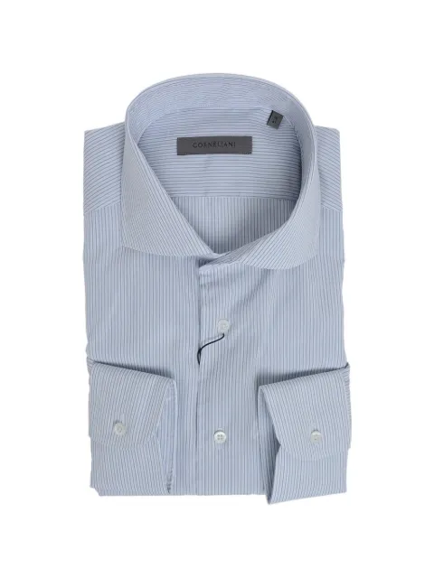 Corneliani striped French-collar shirt