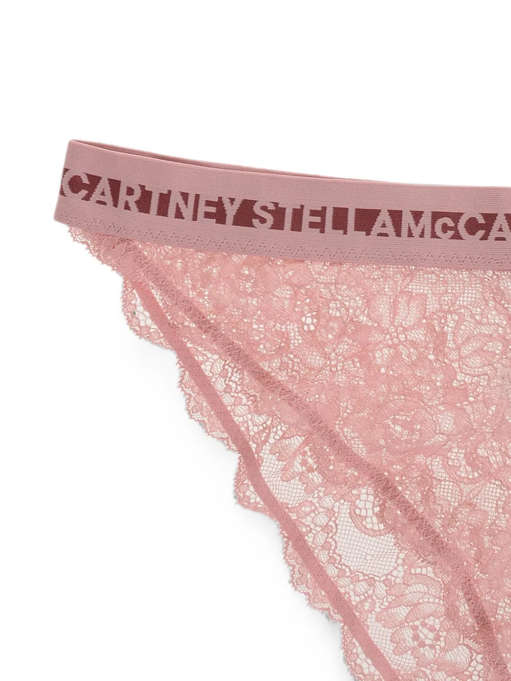 Stella Mccartney Macramé Lace Briefs In Pink