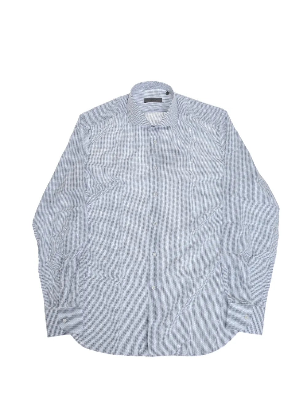 Corneliani 스트라이프 코튼 셔츠 | 화이트 | Image 1