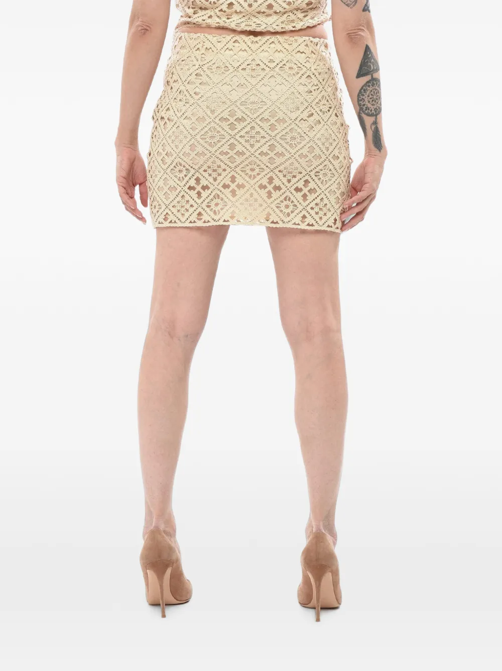 Off-White Shirt met logopatroon Beige