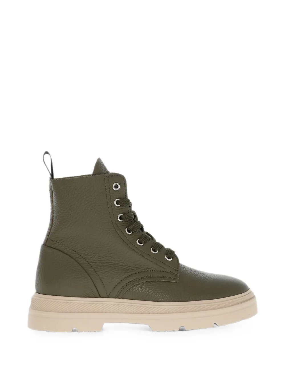 Woolrich hammered leather ankle boots - Grün