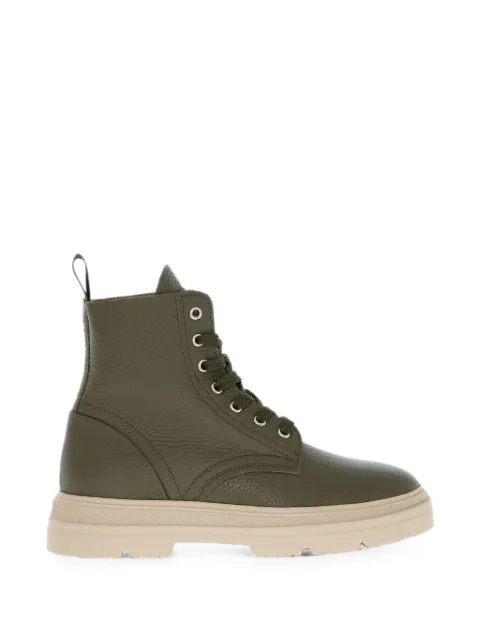 Woolrich hammered leather ankle boots
