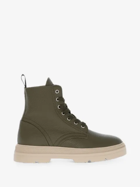 Woolrich hammered leather ankle boots