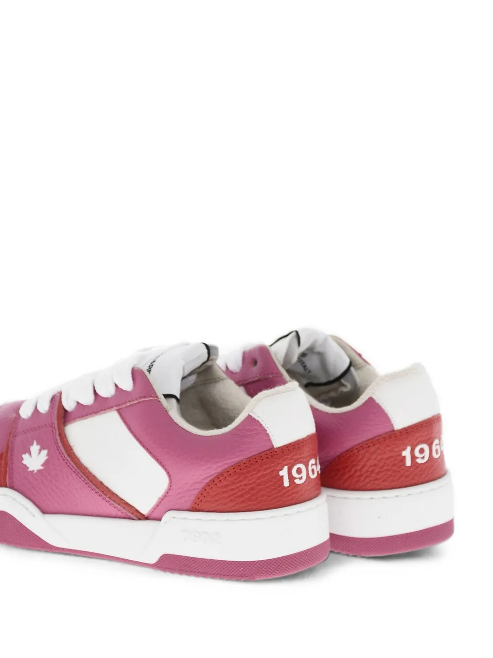 DSQUARED2 leather panelled sneakers Roze