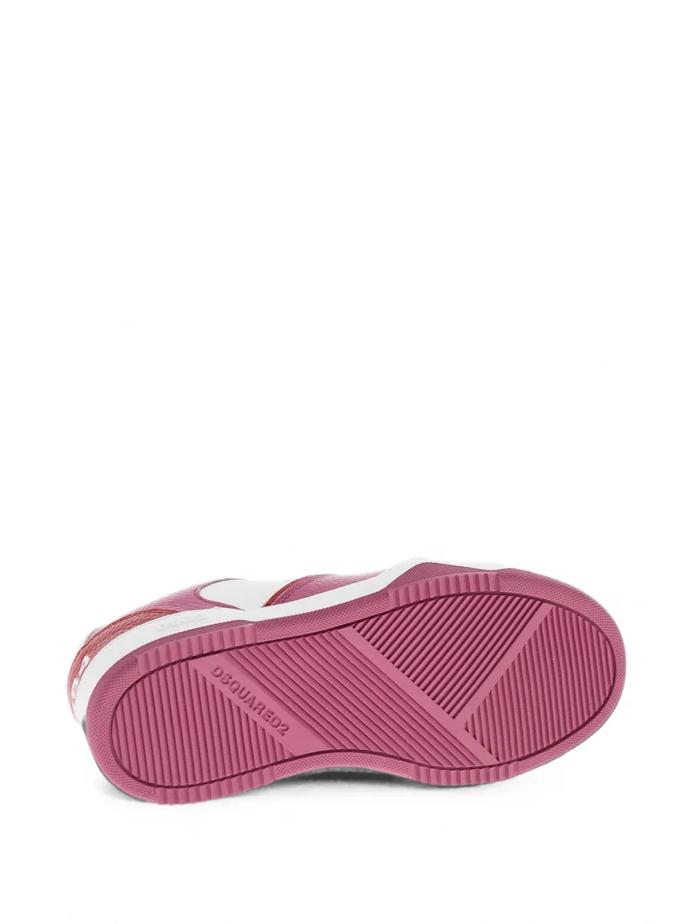 DSQUARED2 leather panelled sneakers Roze