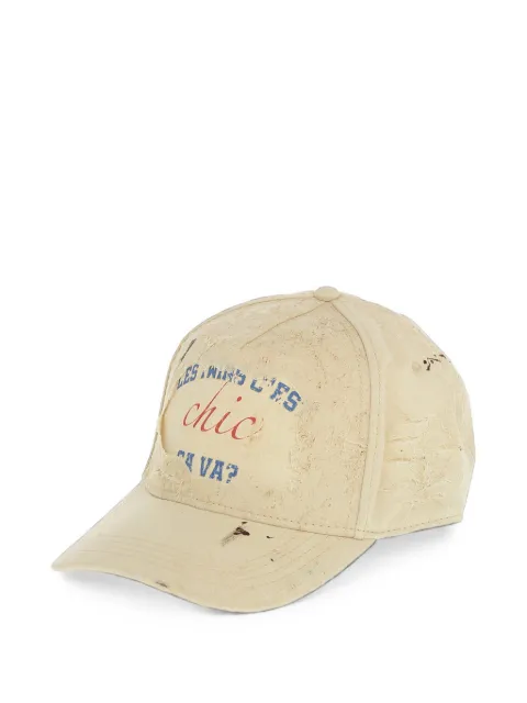 DSQUARED2 distressed slogan-print baseball cap